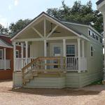 The Tumbleweed model P-576 by Platinum Cottages on display @ RRC Athens. This 15' wide park model features a king sized downstairs bedroom. Available with an optional front porch, loft, moveable island and more.