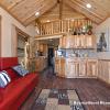 The Timberline model by Platinum Cottages with wood ceiling and accents.